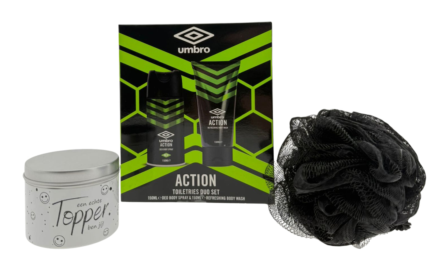 Umbro Action Men Cadeauset Snoepblikje Echte Topper