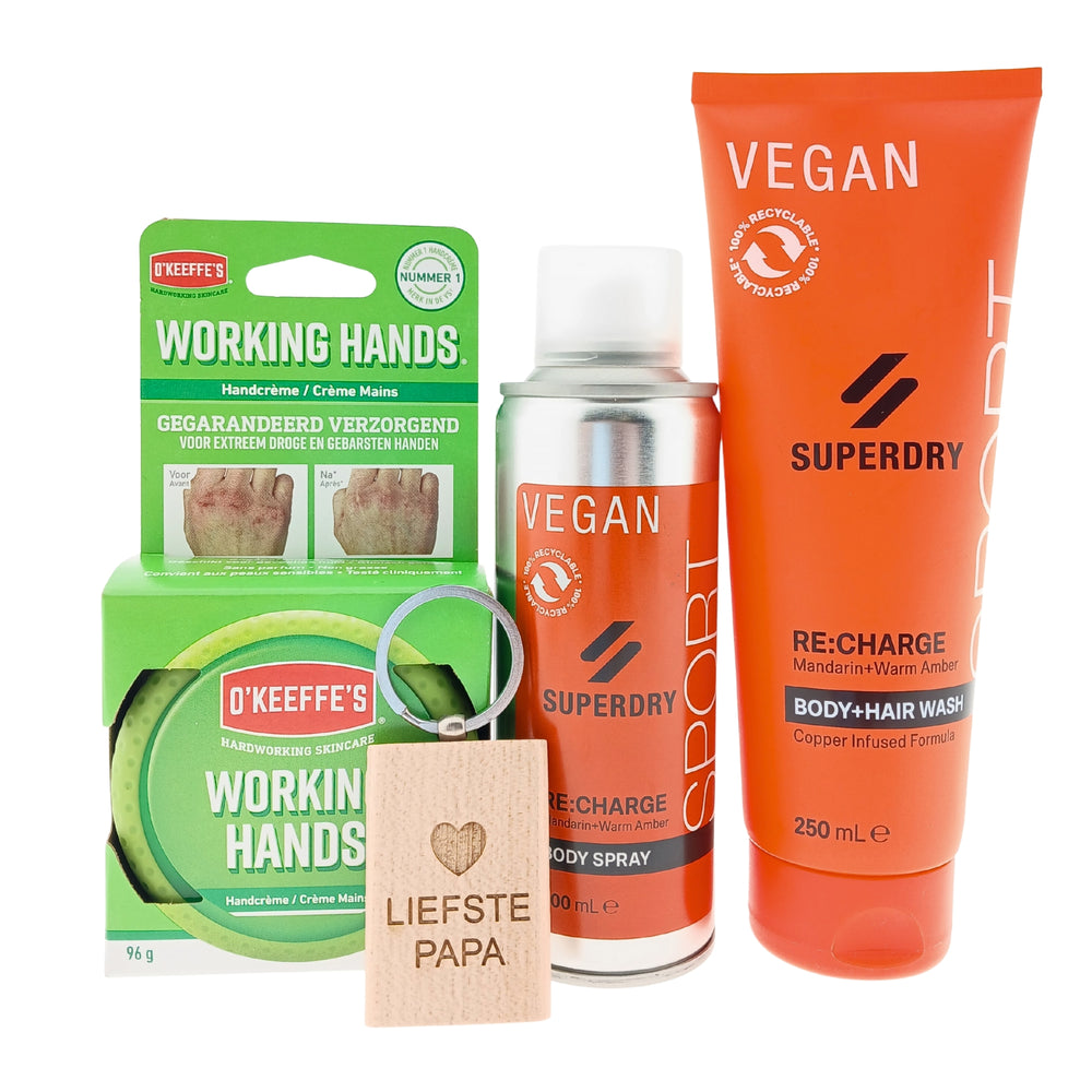 Superdry Body Re:Charge met O'Keeffe's Sleutelhanger Papa