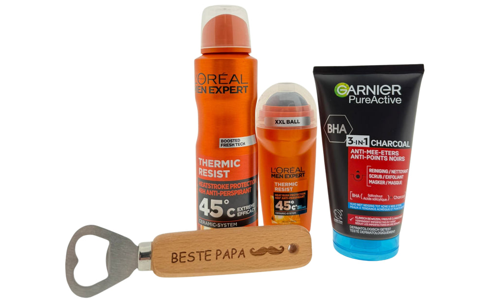 Loreal Men Expert Cadeauset Deo & Gezichtsverzorging met Bieropener Beste Papa