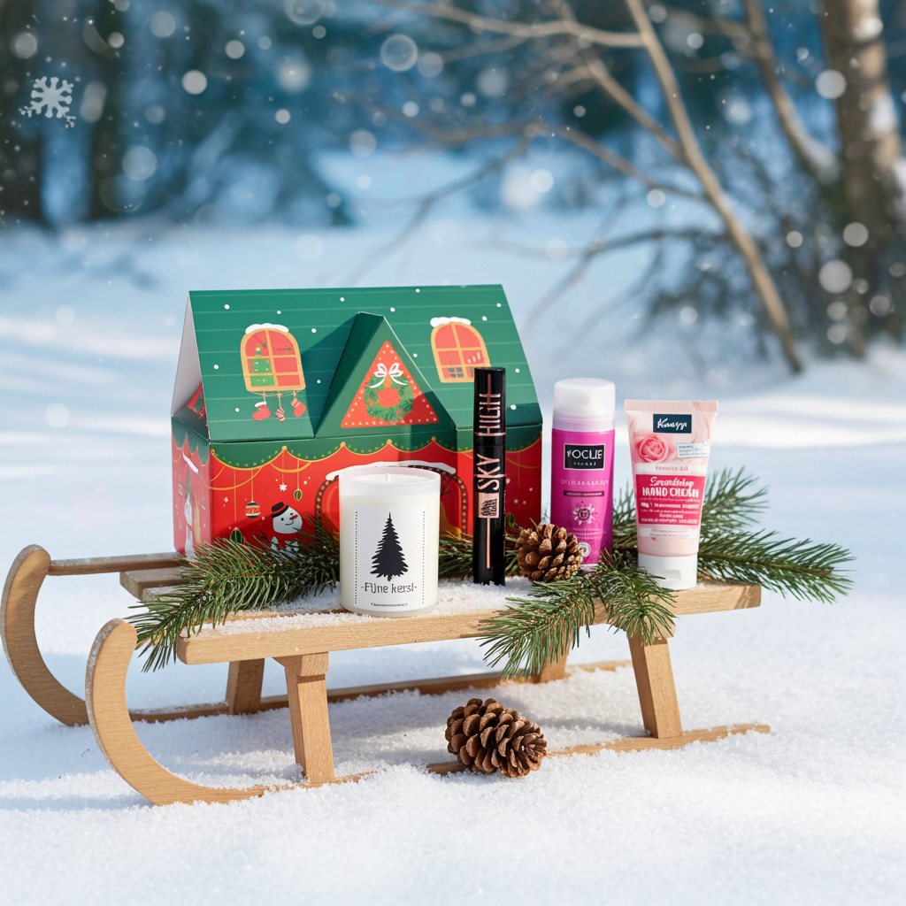 Vogue Christmas Gift Set with Kneipp Hand Cream, Deodorant, Maybelline Mascara &amp; Merry Christmas Candle