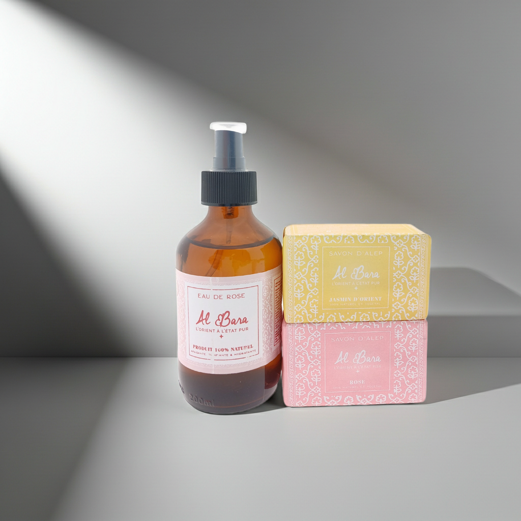 Al Bara Cadeauset Rozenwater met Zeepjes