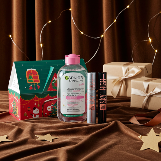 Garnier & Maybelline Kerst Cadeauset met Micellair Water - Mascara Black en Space Diamond