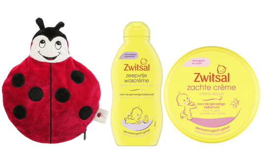 Zwitsal Cadeauset Baby & Cherry Belly Warmteknuffel Lieveheersbeestje
