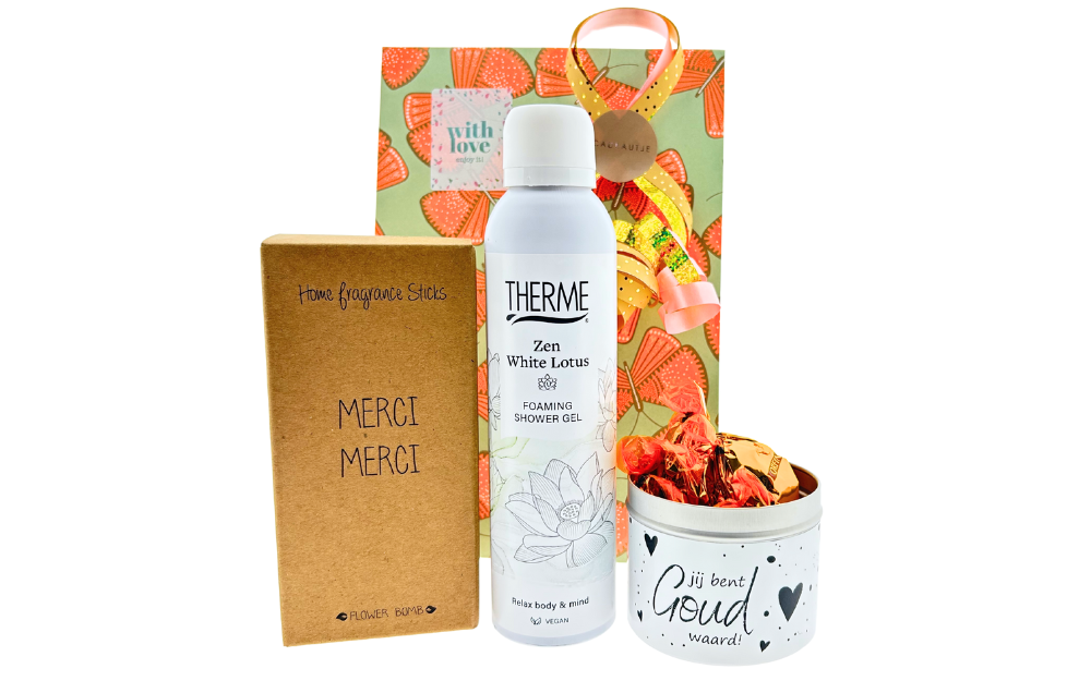 My Flame Cadeauset Merci Geurstokjes & Therme Zen White Lotus