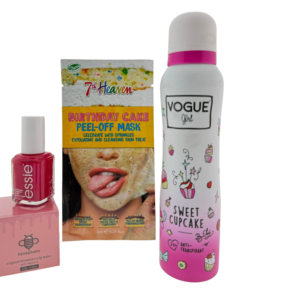 Vogue Cadeauset Birthday met Nagellak - Deo - Lipbalsem - Masker