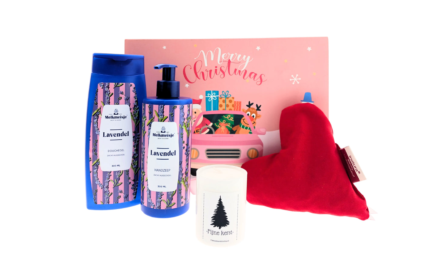 Milkmaid Gift Set Christmas Lavender Shower &amp; Hand Soap - Merry Christmas Candle