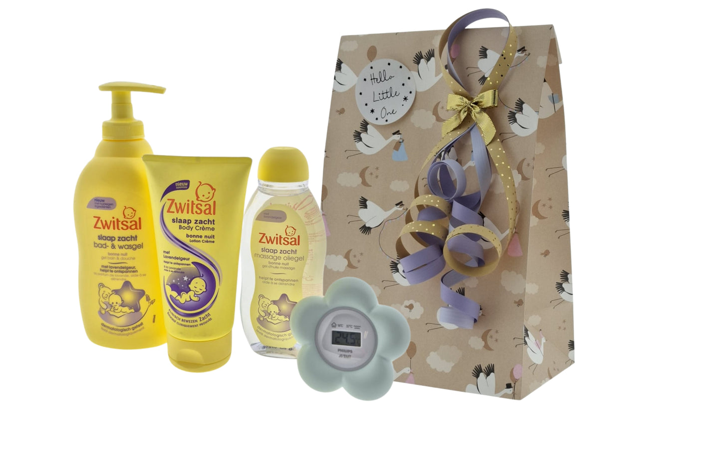 Zwitsal Baby Cadeauset – Slaap Zacht met Badthermometer