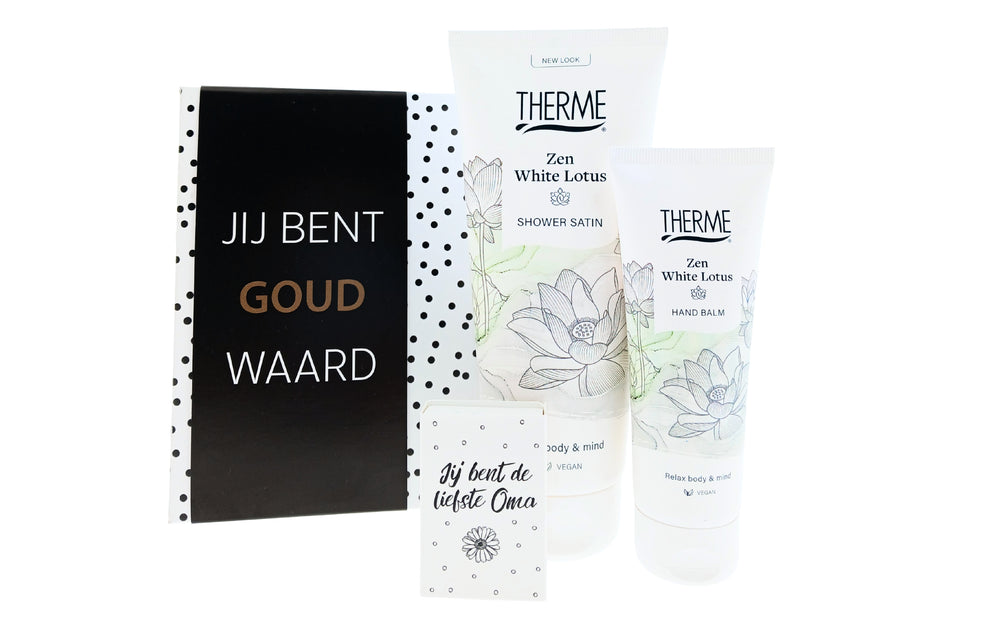 Therme Cadeauset Oma Zen White Lotus Douche - Handbalm & Liefste oma zeep