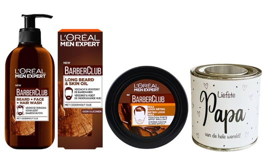 Men Expert Cadeauset Barber Club Long Beard Papa