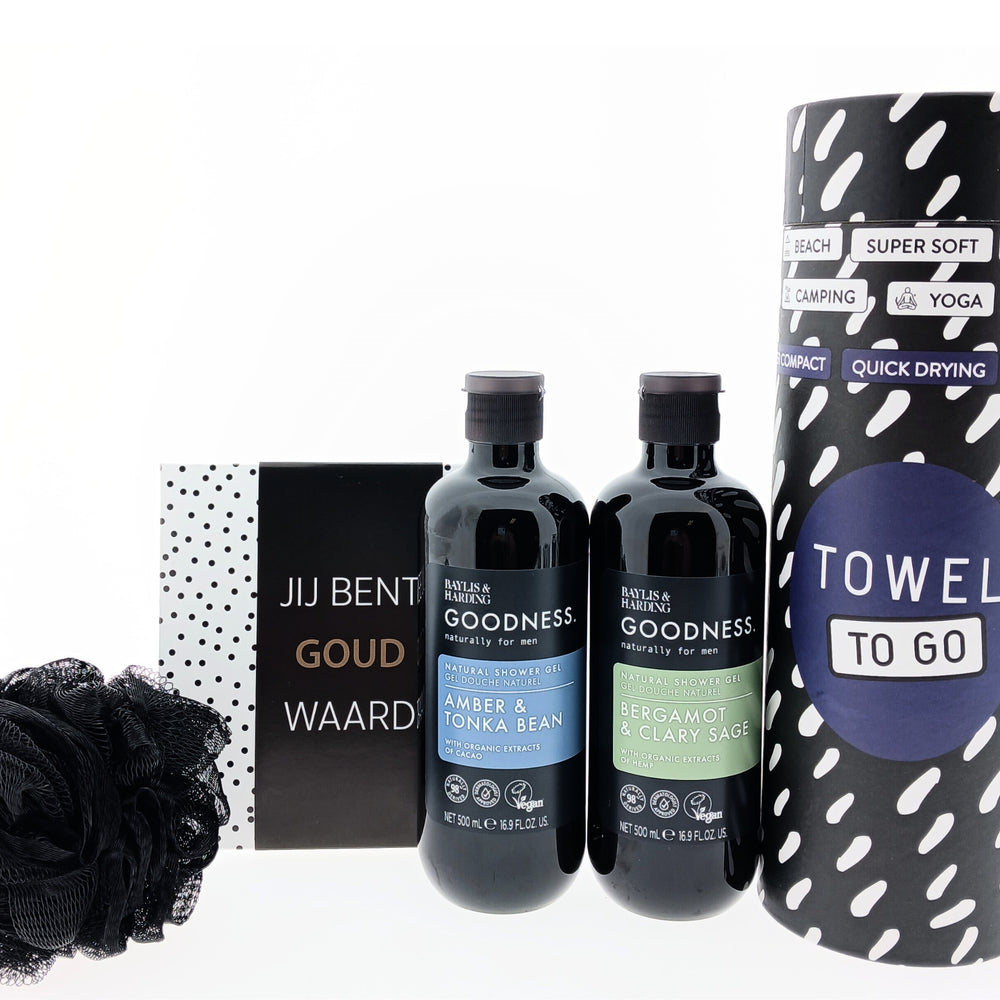 Baylis & Harding Men Douche met Puff Chocoladewensen & Handdoek