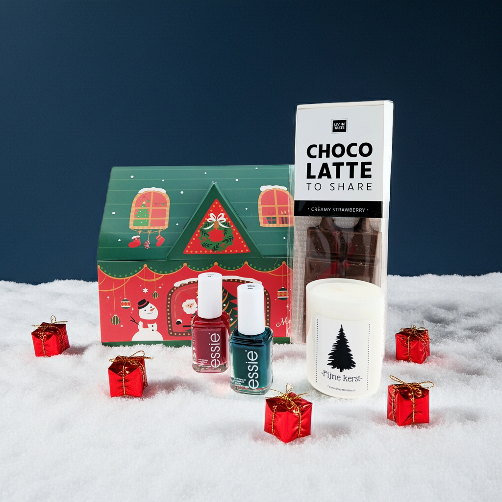 Essie Gift Set Nail Polish Christmas, Chocolate &amp; Merry Christmas Candle 