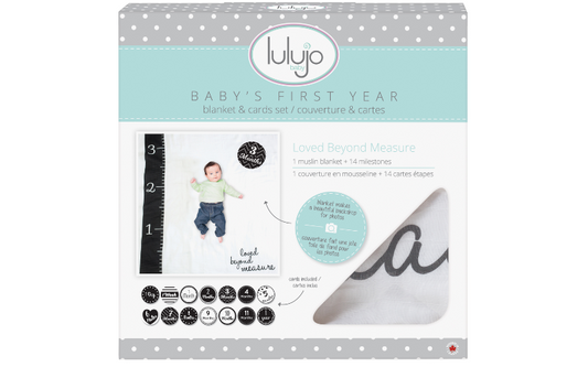 Lulujo Swaddle & Cards Loved beyond Measure