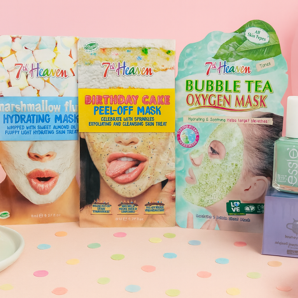 7th Heaven Verjaardag Cadeauset met 3 Maskers - Lipbalsem en Essie Nagellak