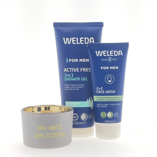 Weleda For Men Verzorgingscadeau met Geurkaars