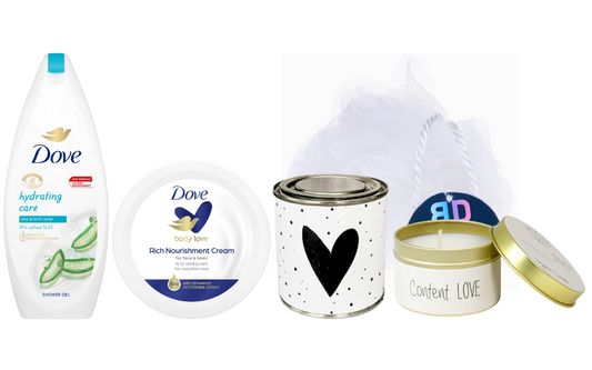 Dove Cadeauset Liefde - Showergel - Cream - Snoepjes en Kaars