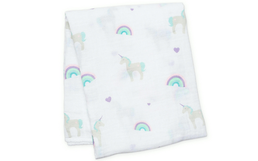 Lulujo Swaddle 120x120 Katoen Unicorn