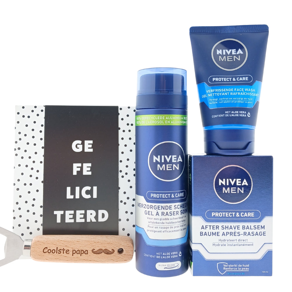 Nivea Protect&Care Gezichtsverzorging met Chocoladewens & Bieropener Coolste Papa