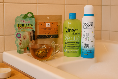 Vogue Feestelijke Cadeauset met Deo -Masker - Douche - Thee