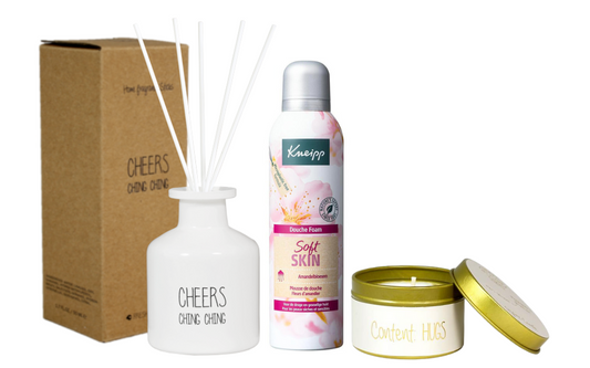 My Flame Cadeauset Cheers Geurstokjes & Kneipp Soft Skin