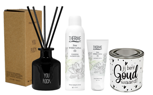 My Flame Cadeauset You Rock Geurstokjes & Therme Zen White Lotus