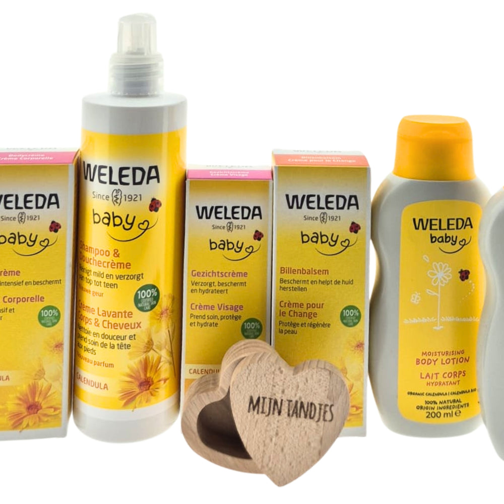 Weleda Baby Cadeauset Luxe en Complete Verzorging met Tandjes bewaardoos