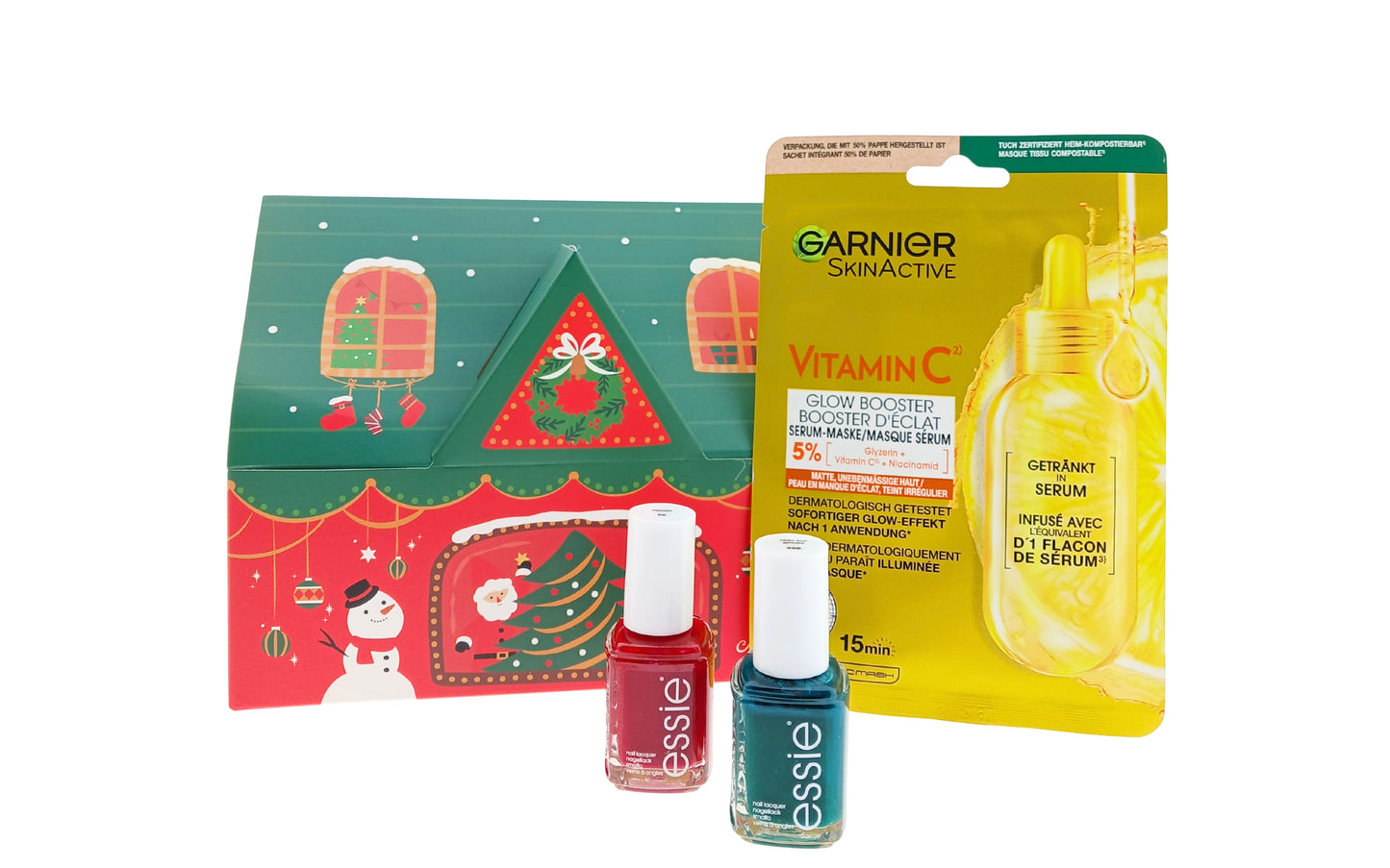 Essie Gift Set Nail Polish Christmas with Garnier Mask 