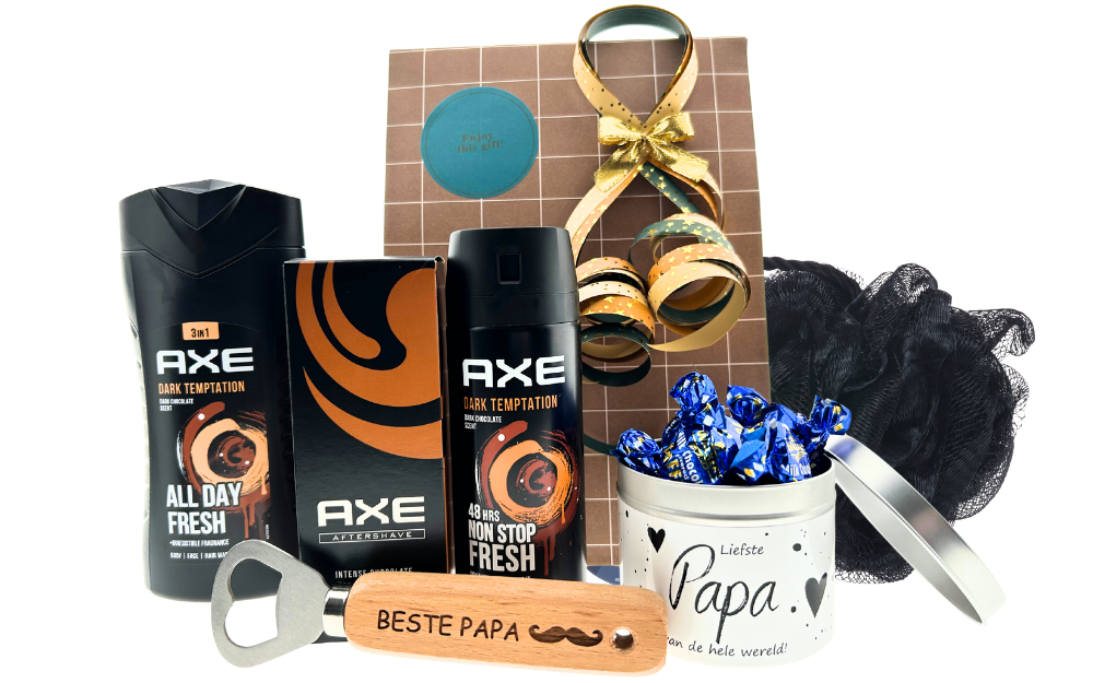 Axe Cadeauset Dark Temptation Flesopener Papa Luxe