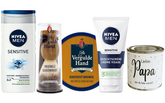 Vergulde Hand Cadeauset Papa & Nivea