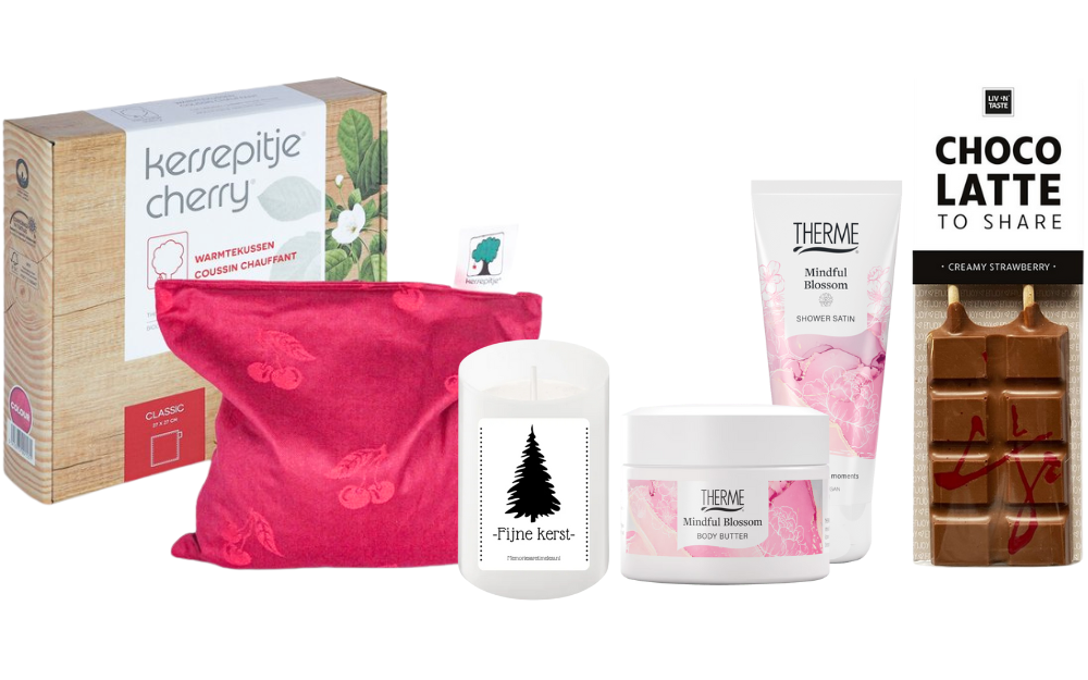 Therme Cadeauset Warme Kerst Chocolade & Warmtekussen Mindful Blossom