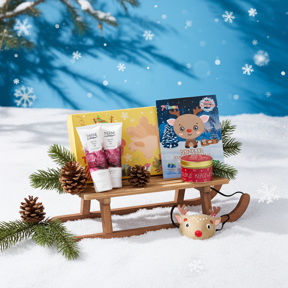 Therme Cadeauset Kerst Mystic Rose Douche - Handbalm - Masker & Kaars Kerstwensen