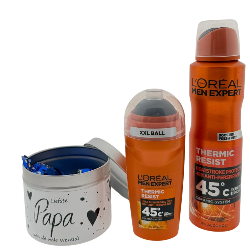 Loreal Men Expert Cadeauset Deo met Snoepblikje Liefste Papa