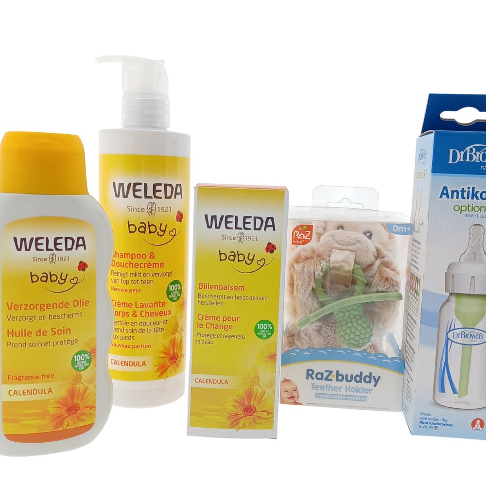 Weleda Baby Kraamcadeauset Verzorging met Speenhouder Aap & Fles