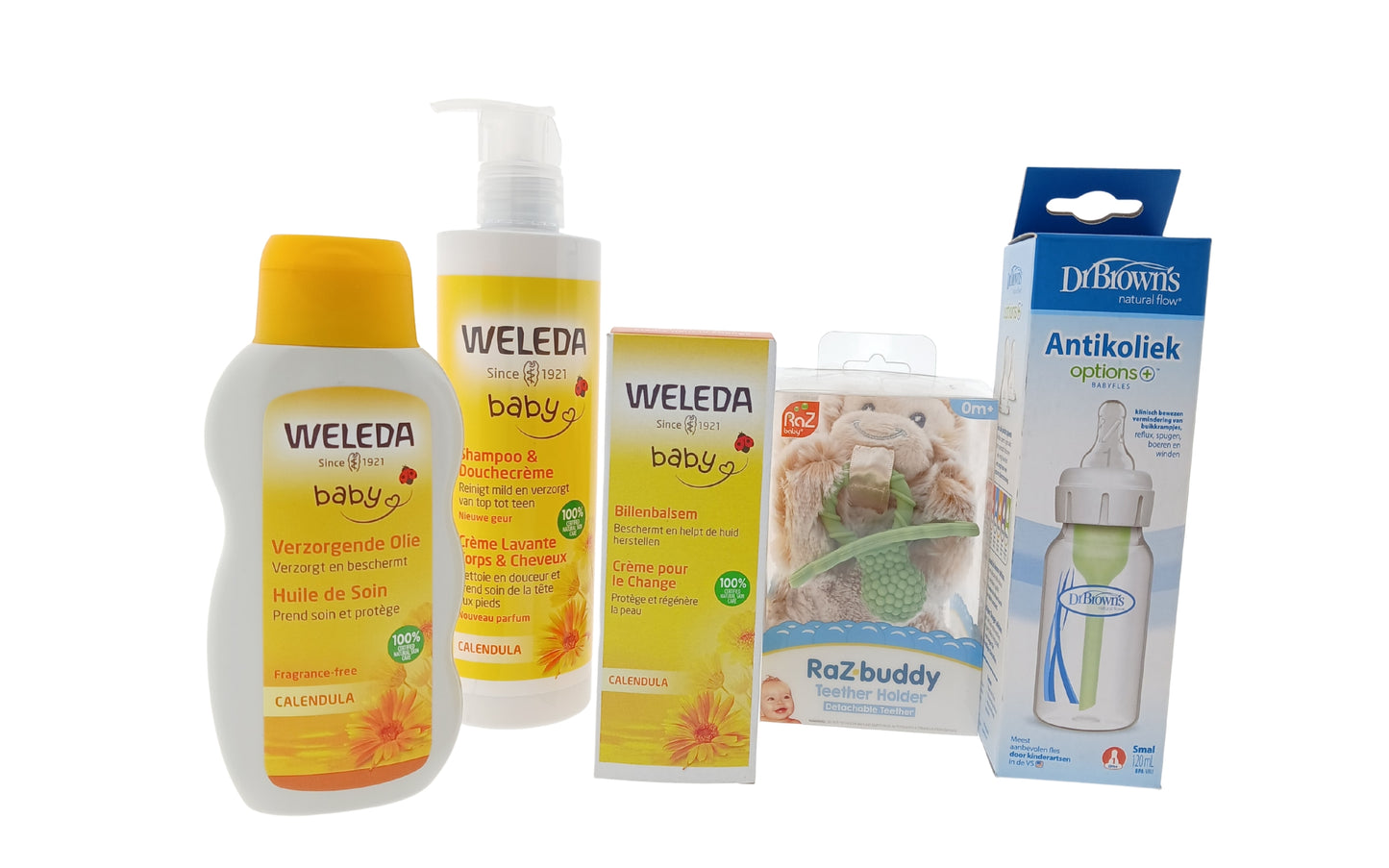Weleda Baby Kraamcadeauset Verzorging met Speenhouder Aap & Fles