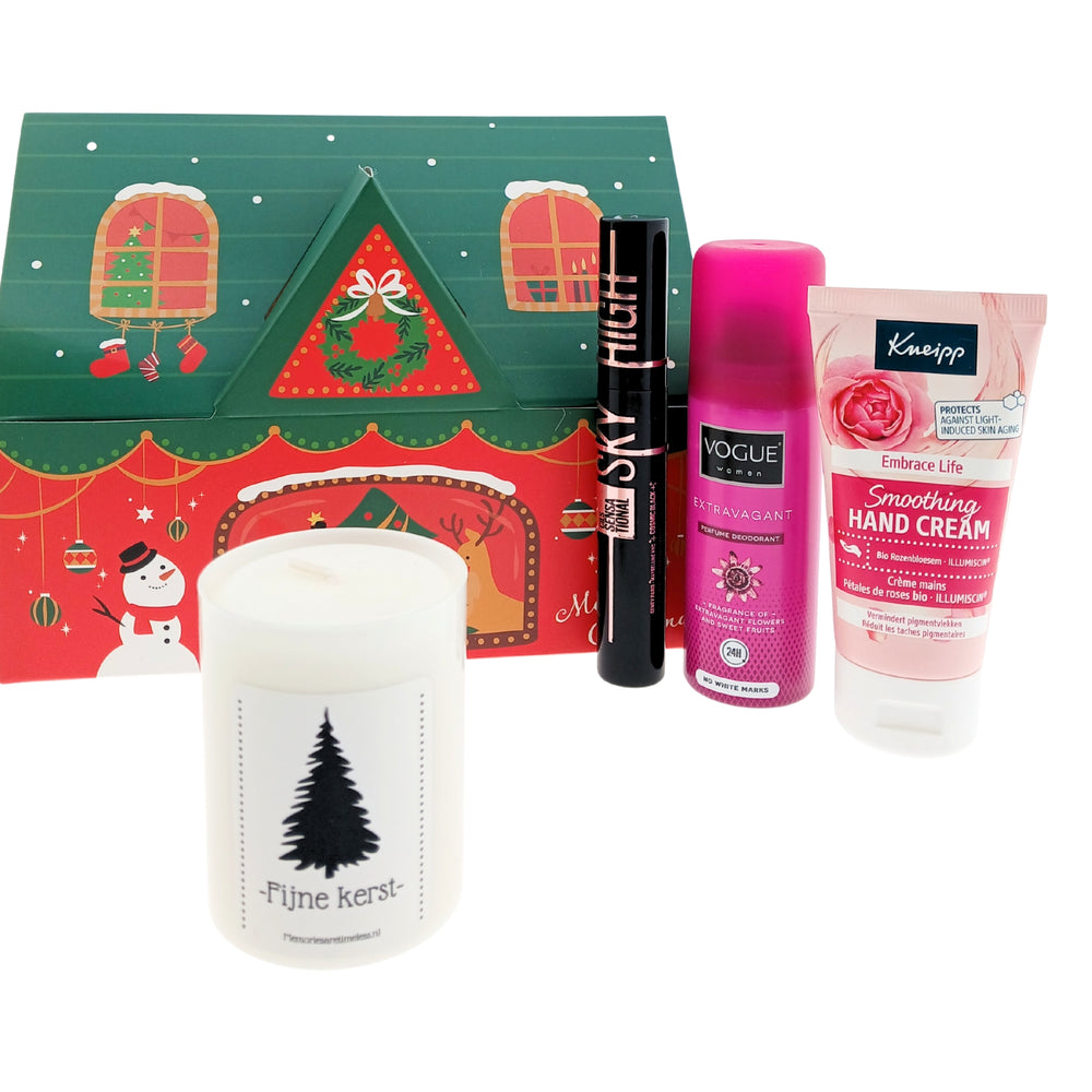 Vogue Cadeauset Kerst met Kneipp handcreme - Deo - Maybelline Mascara & Fijne Kerstkaars