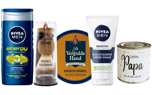 Vergulde Hand Cadeauset Papa & Nivea