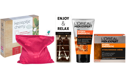 Men Expert Cadeauset Warme Kerst Chocolade & Warmtekussen Hydra