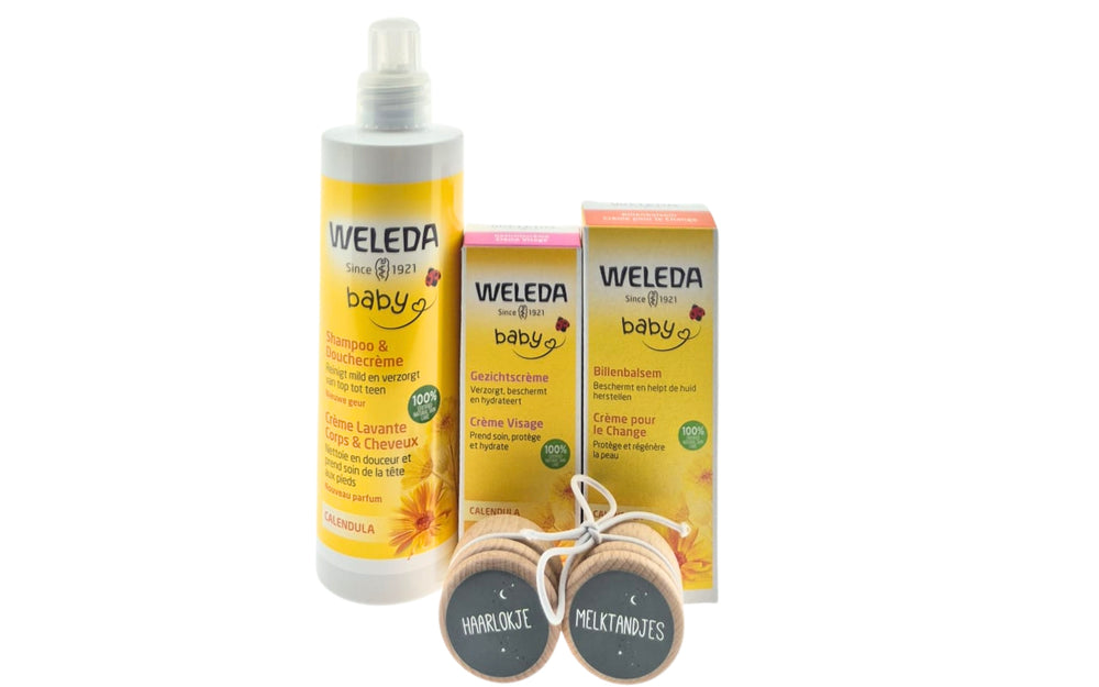 Weleda Baby Cadeauset Verzorging met Haarlokje & Tandjes bewaardoos