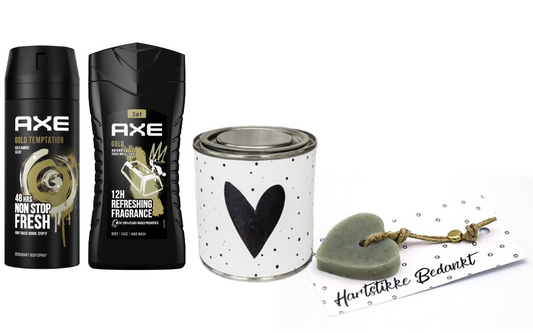 Axe Cadeauset Gold Bedankt