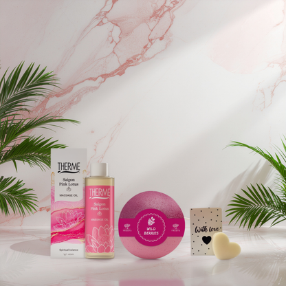 Therme Cadeauset Valentijn Saigon Massage olie & Treets Bruisbal
