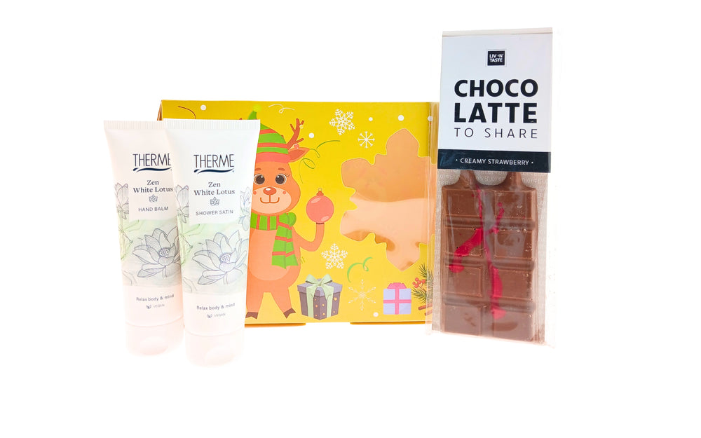 Therme Cadeauset Zen White Lotus Douche - Handbalm & Chocolade  to Share