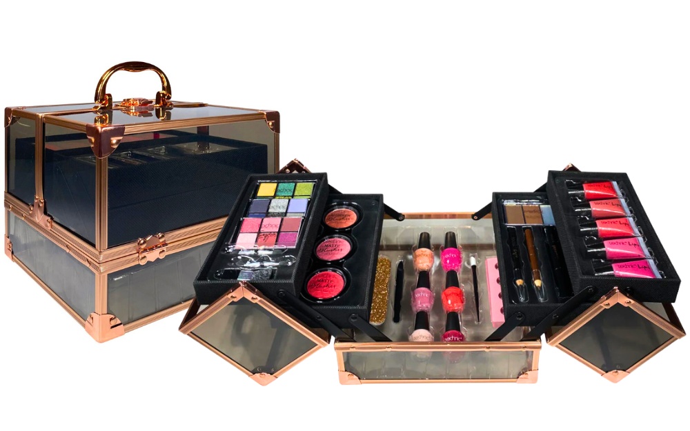 Technic Cadeauset Make-Up Rose Gold & Black Filled Beauty Case