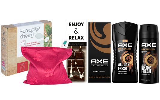 Axe Cadeauset Warme Kerst Chocolade & Warmtekussen Dark Temptation