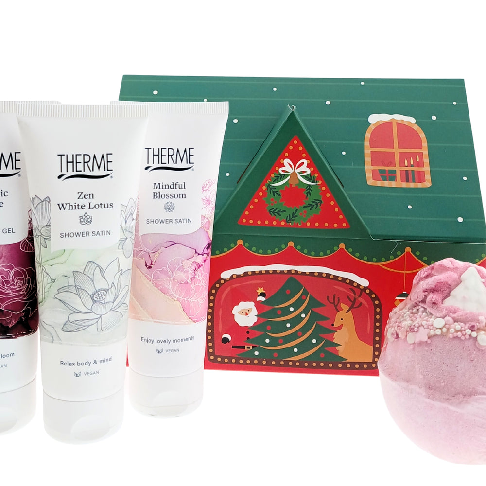 Therme Cadeauset Therme Douche met Buisbal Pink Christmas