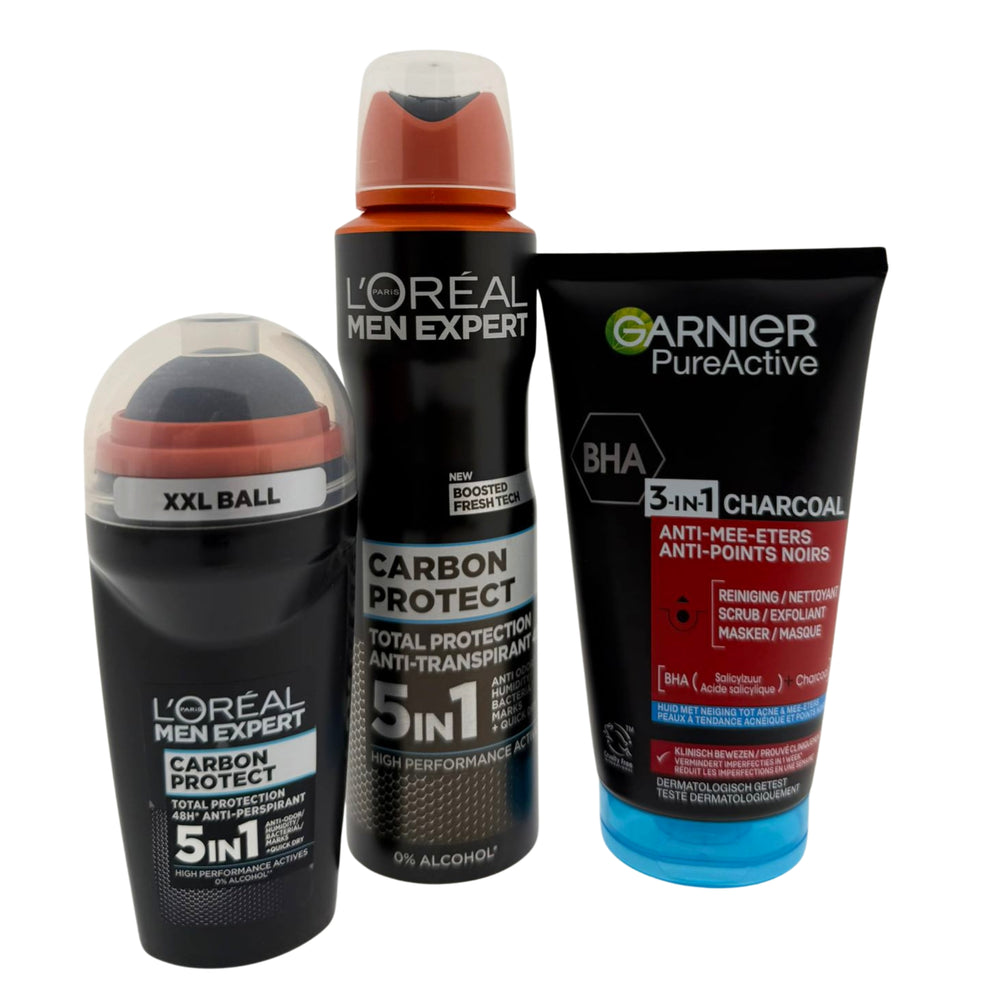 Loreal Men Expert Carbon Cadeauset Deo & Gezichtsverzorging