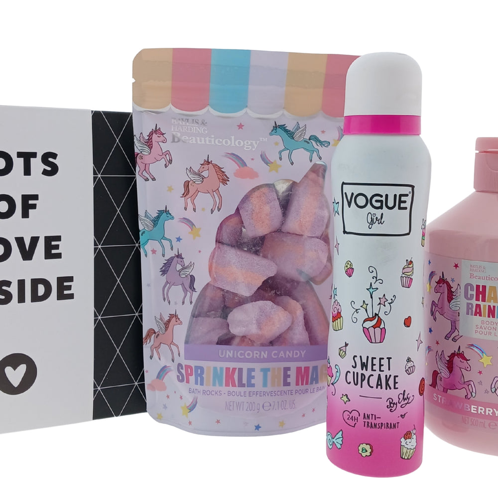 Unicorn Cadeauset Love met Bad -Deo & Chocolade Wens