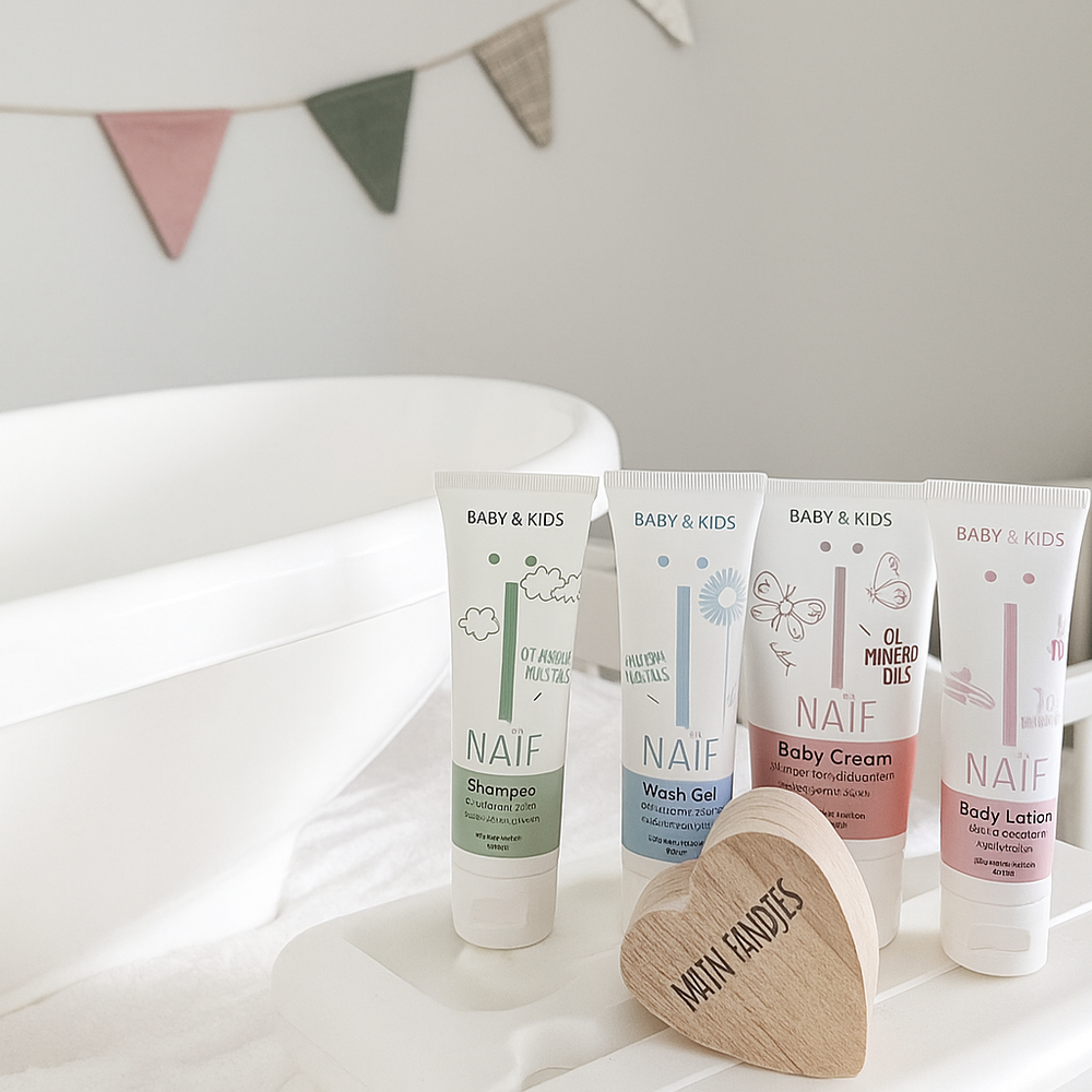 Naif Baby Kraamcadeau Verzorging Mini's met Tandbewaardoosje