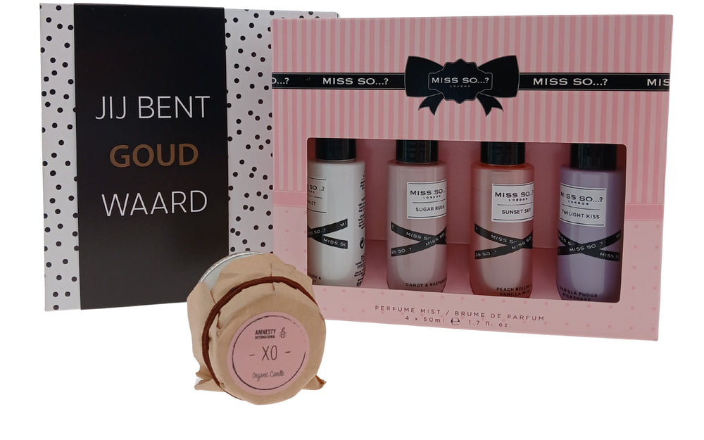 So...? Escapes Cadeauset met Mini Set - Chocoladewens & Kaarsje