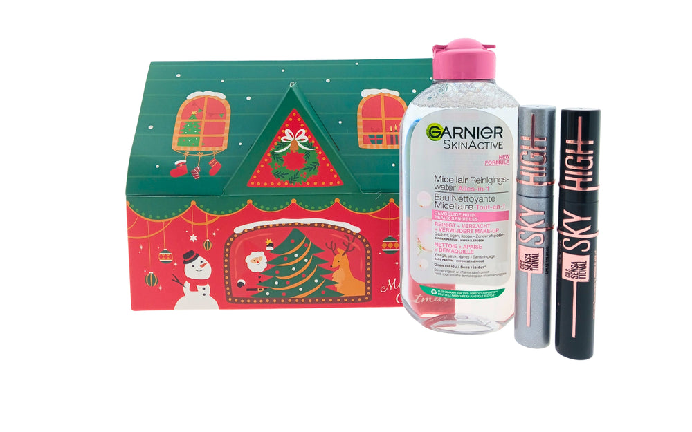 Garnier & Maybelline Kerst Cadeauset met Micellair Water - Mascara Black en Space Diamond