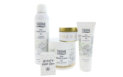 Therme Cadeauset Oma White Lotus Douche & Kaars Blikje geluk