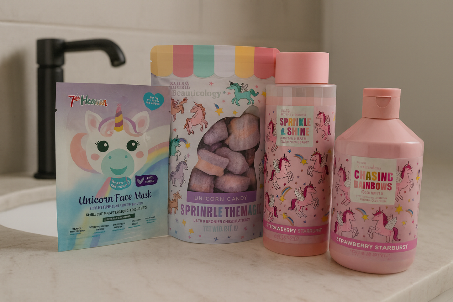 Unicorn Cadeauset Douche & Bad Complete Set met Masker